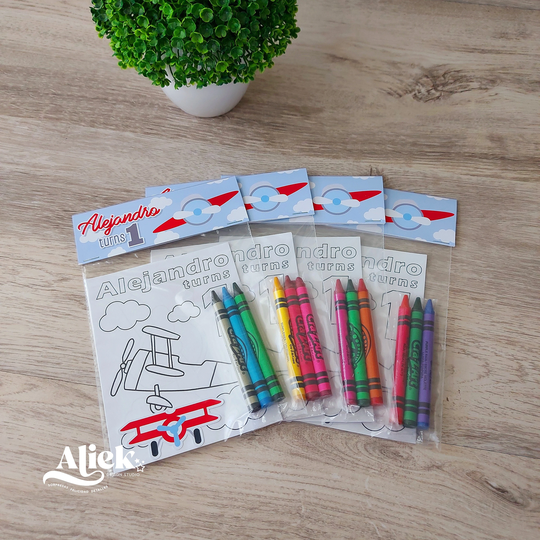 Airplane Coloring Books, Pages, Vintage Birthday, Party Decor, Favor