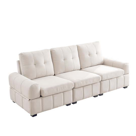 Modern Tufted living room sofa with storage space