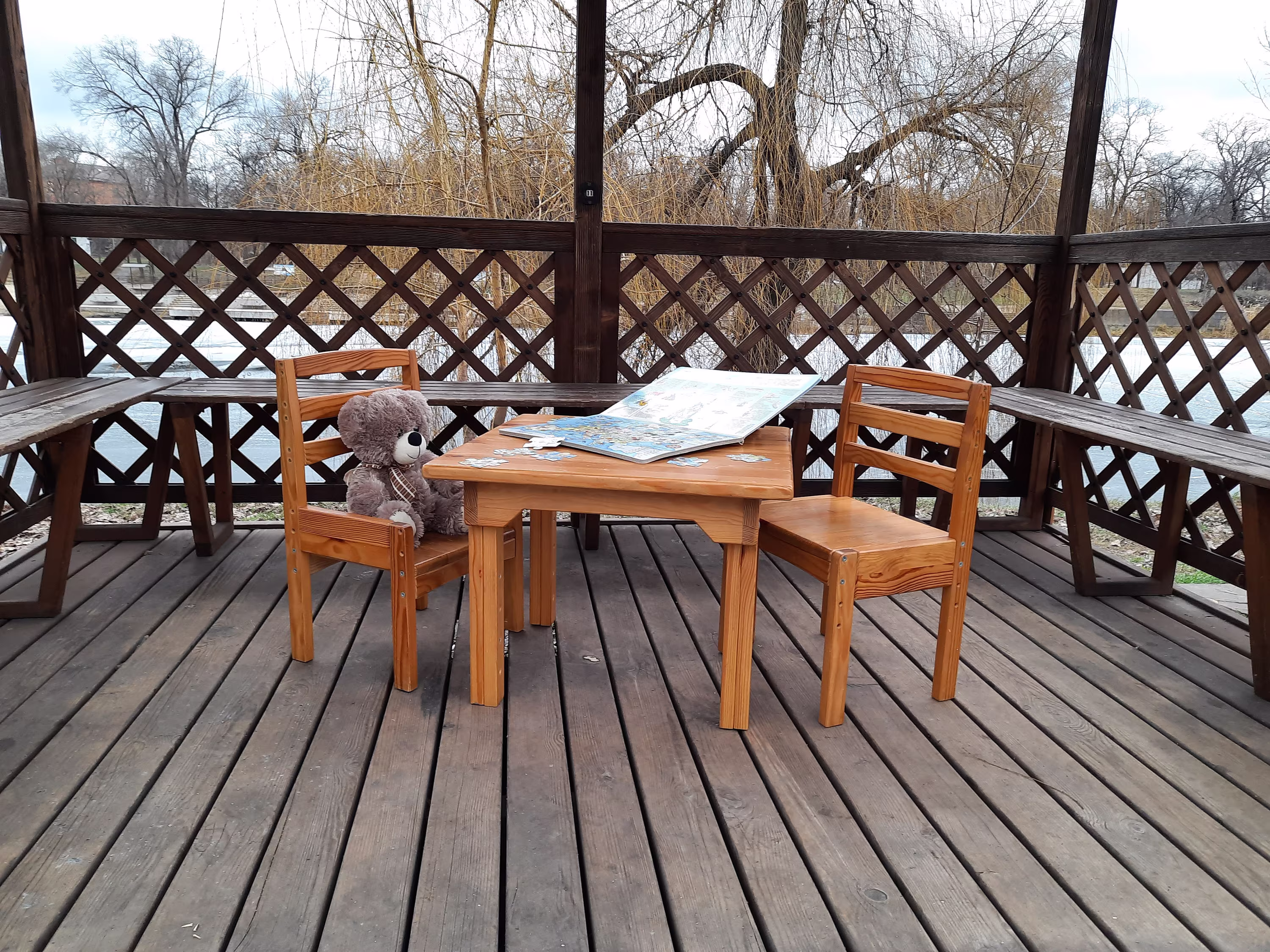 Kids Furniture Wood Table & Chairs Adjustable in Height 3 Positions Custom Toddler Chair Montessori Child