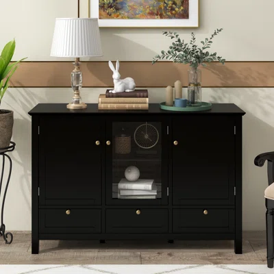 Blue 44.9'''' Accent Cabinet Modern Console Table Sideboard For Living Room Dining Room With 2 Doors, 3 Drawers
