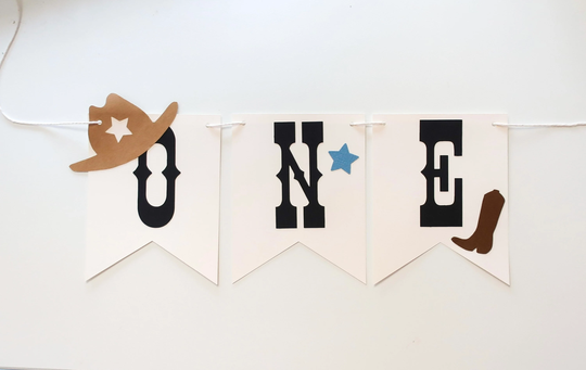West Was One High Chair Banner - First Rodeo Western Theme Birthday Bull Skull Wild Desert Texas Arizona 1st