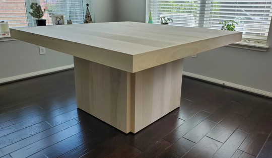 The Scholar | Square Pedestal Table Solid Hardwood