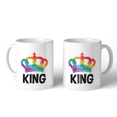 Aghan King Crown Matching Couple Coffee Mug