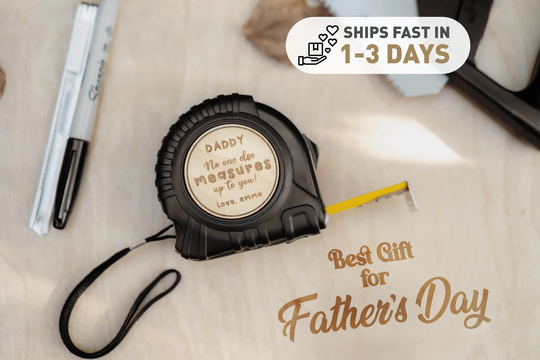Fathers Day Gift | Custom Engraved Tape Measure From Kids First Daughter Son Grandpa Papa Present For Dad Personalized