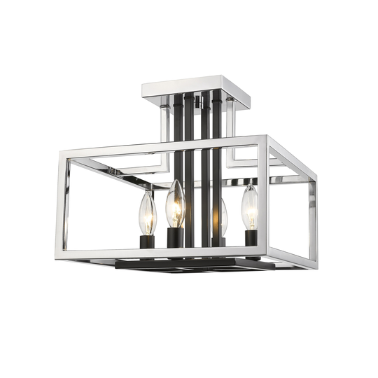 Quadra 4 Light Semi Flush Mount