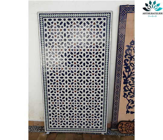 Dinning Table, Moroccan Mosaic Outdoor/Indoor Table 100% Handcrafted, Mosaic Table Art, Mid Century Table, Large