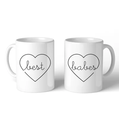 Hengrove Best Babes BFF 2 Piece Coffee Mug Set