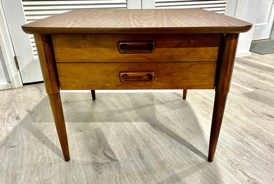 Square Coffee Table, Mid Century Danish Style Side Table By American Of Martinsville, 1960S