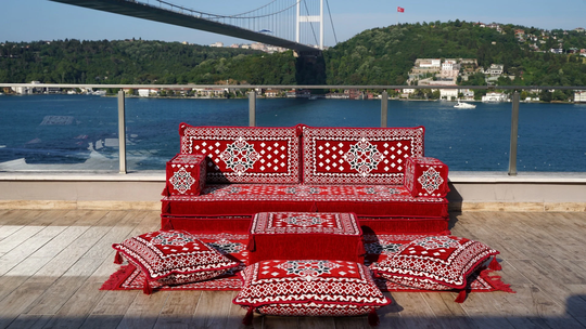 8" Thickness Loveseats, Floor Pillow, Bench Cushion, Sofa Bed, Bohemian Turkish Sofa, Housewarming Gift, Couch Home Decor
