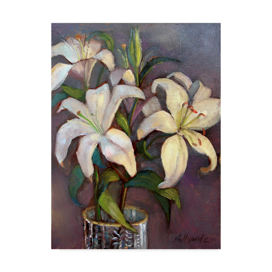 Hall Groat Ii 'Lilies in Glass' Canvas Art - Multi-color