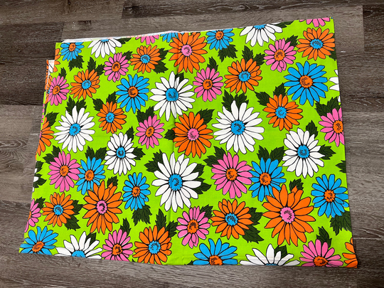 Vintage Flower Power Table Cloth 1960S