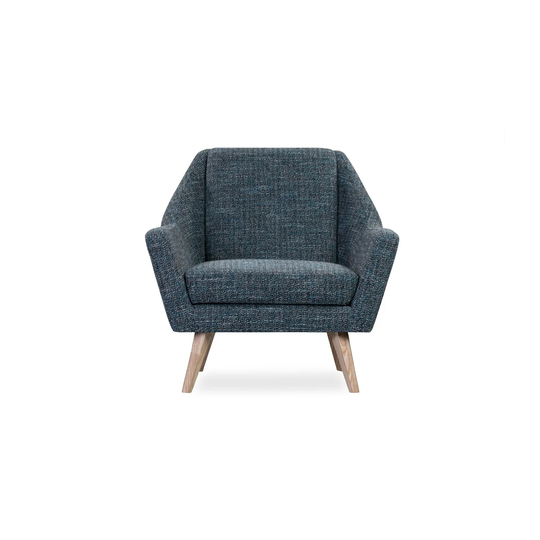 Kardiel Mid-century Modern Angle Fabric Chair - Width 33.4" x Depth 32.2" x Height 33.2"