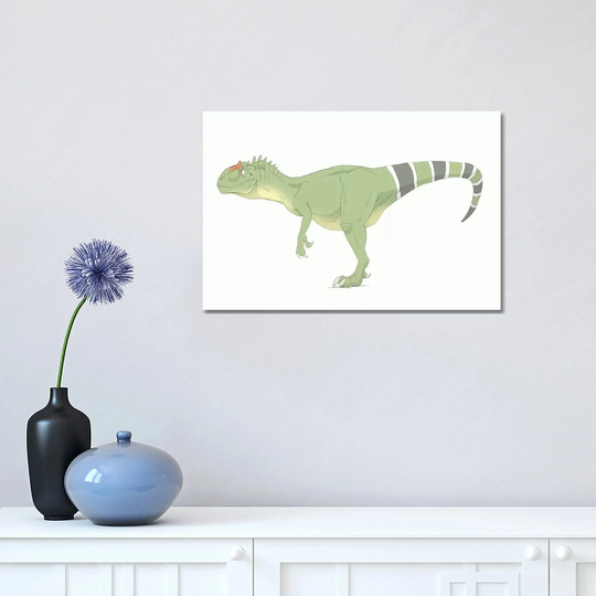iCanvas "Allosaurus Pencil Drawing With Digital Color" by Alice Turner Canvas Print