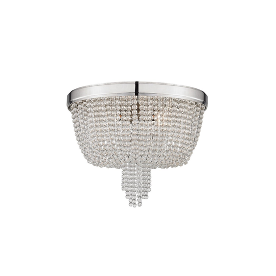 Hudson Valley Royalton 4 Light Nickel Flush Mount