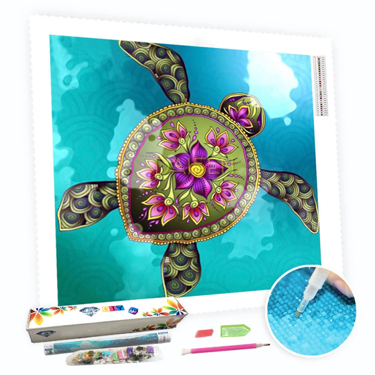 5D Diy Square Round Diamond Painting Kit Full Drill-Big Turtle-Diy By Number Rhinestone Pasted For Home Wall Decor