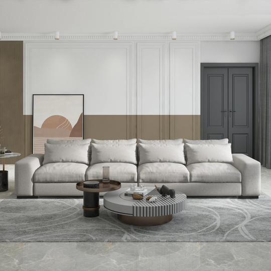 Linen 4-seat Sectional Sofa Modern Sectional Sofa Couch