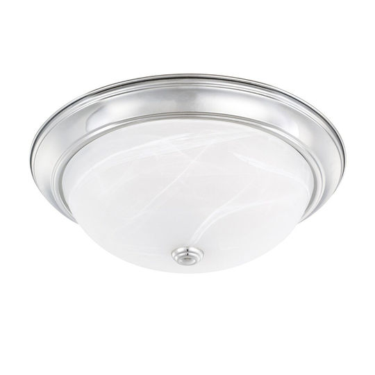 3-light Chrome Flush Mount
