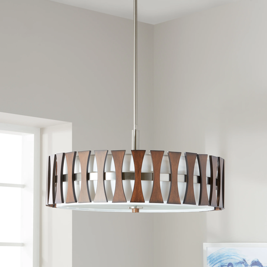 Kichler Lighting Cirus Collection 4-light Auburn Stained Finish Pendant/Semi Flush Mount