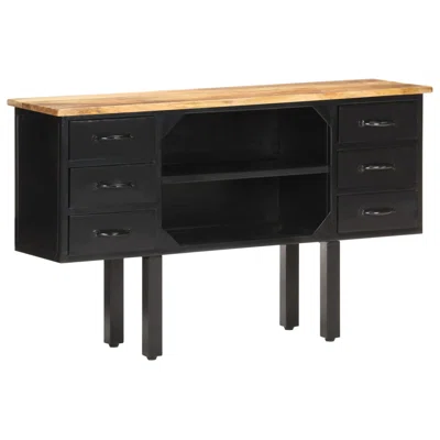 43.3'' Wide 6 Drawer Mango Wood Sideboard