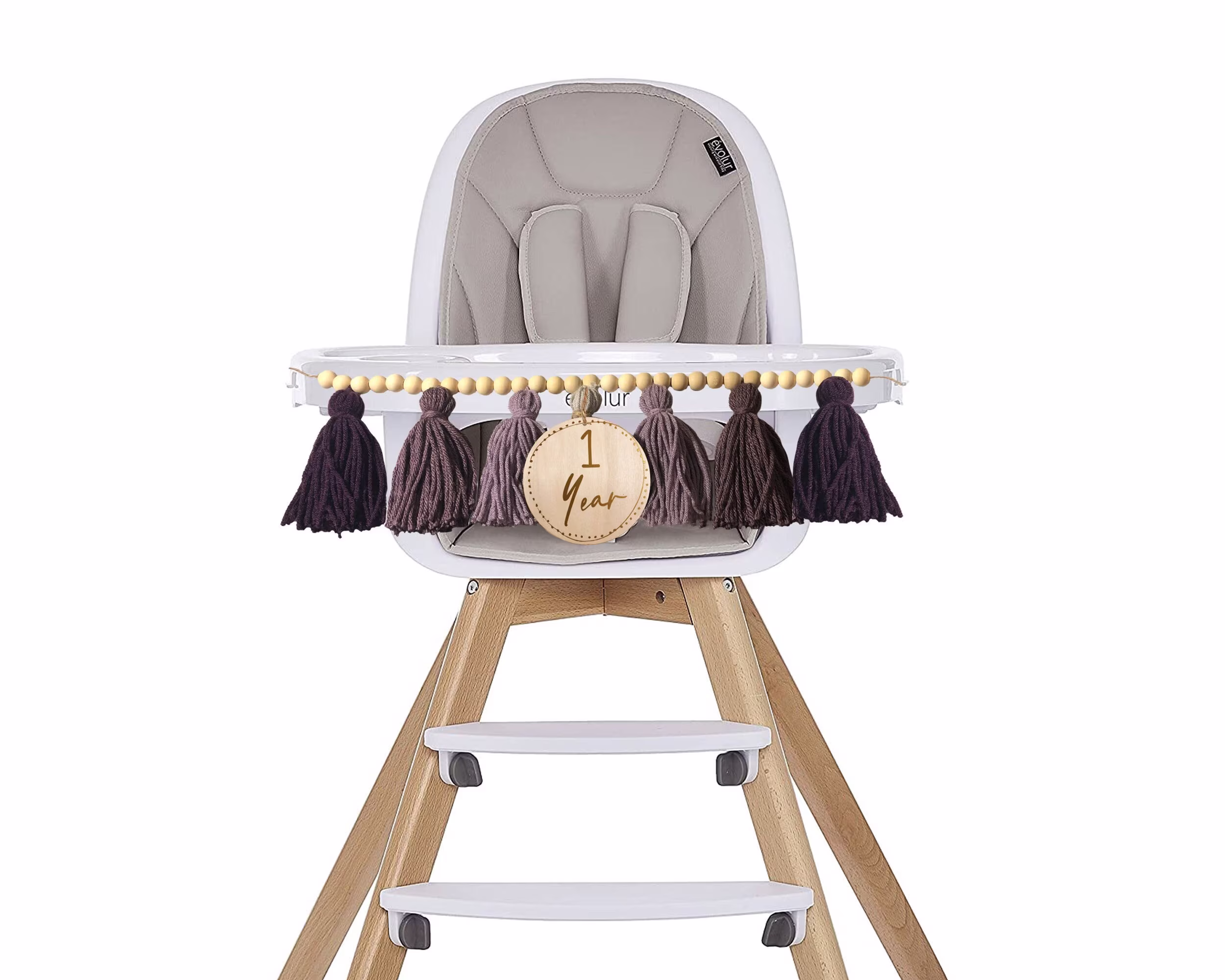 Boho First Birthday High Chair Banner, 1st Garland