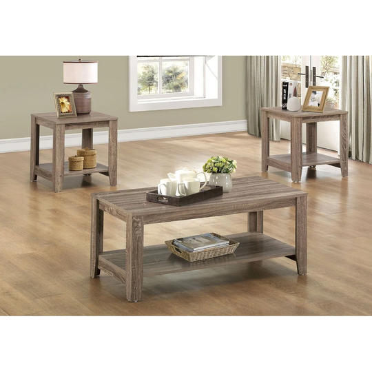 Offex Home Decor 3 Piece Occasional Table Set - Dark Taupe