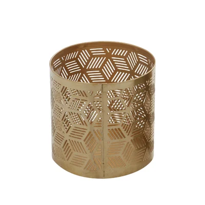 Renteria Modern Geometric Lattice Design Round Pencil Cup