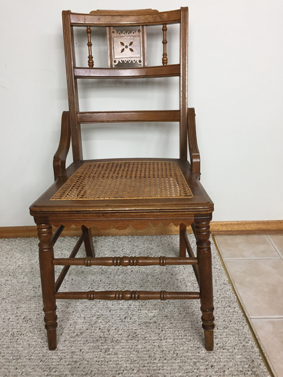 Antique Eastlake Cane Bottom Chair