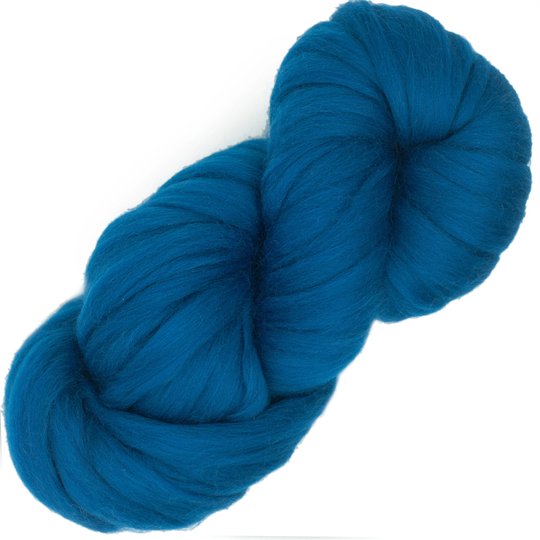 Merino Pencil Roving - Pre-Drafted For Easy Spinning, Textured Weaving, Wall Hangings & Felt Painting. Luxuriously Soft 100% Wool, Petrol