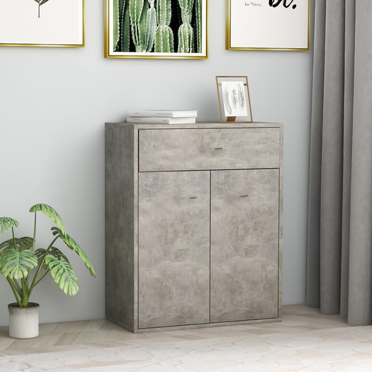 Sideboard Concrete Gray 23.6"x11.8"x29.5" Chipboard