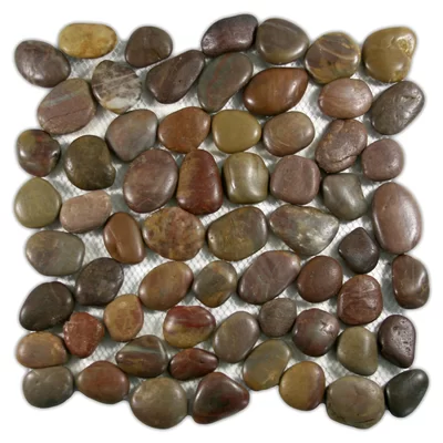 Yalong Random Sized Natural Stone Mosaic Tile in Red