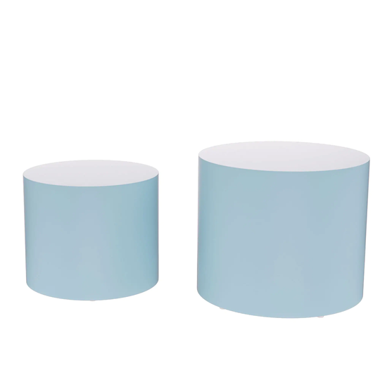 Nesting table MDF Side Table Round Shape (Set of 2)