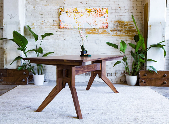 Modern Dining Table, Table Modern, "The Zoe"| Handcrafted Solid Wood Furniture By Moderncre8Ve