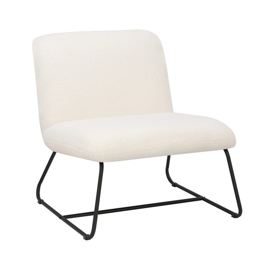 Porthos Home Sela Accent Chair, Fabric Upholstery, Steel Sled Legs
