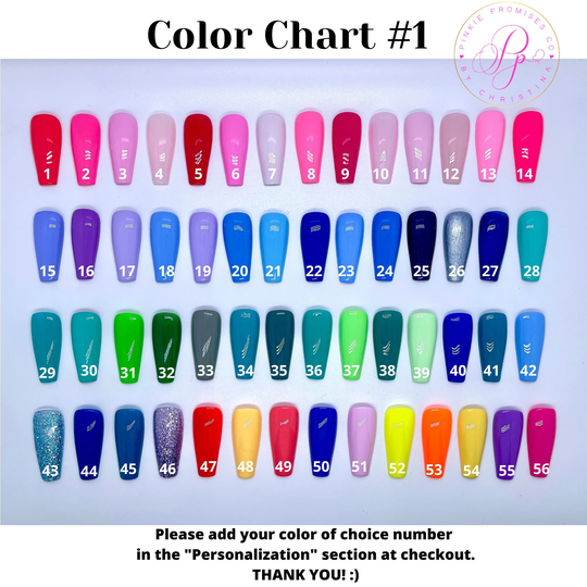 Press On Nails Color Chart