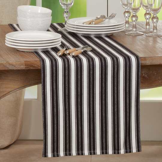 Dining Table Runner With Striped Design