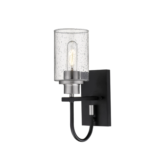 Millennium Lighting Clifton Matte Black/Brushed Nickel 1 Light Wall Sconce