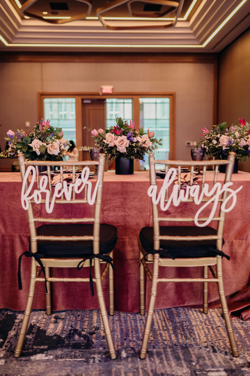Forever & Always Chair Signs