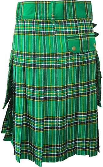 Scottish Mens Utility Kilt, Irish Hritage, Highland Men's Handmade Tartan, Kilt For Men, Traditional Gift