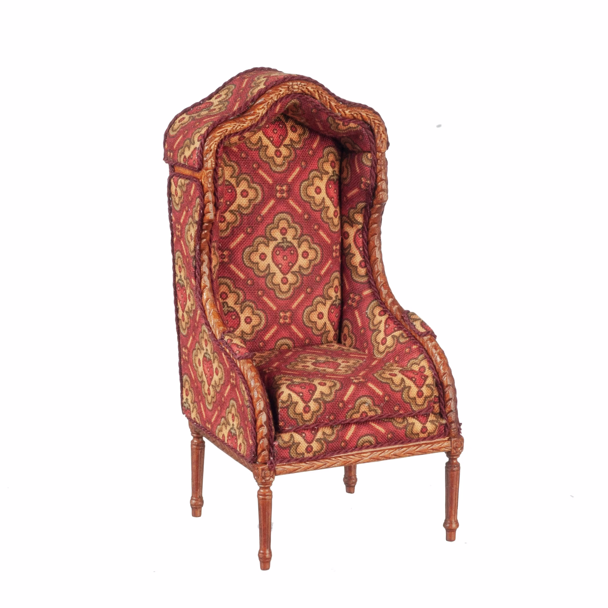 112 Scale Porter Arm Chair Gold Jbm Miniature Furniture Jj31019Wn
