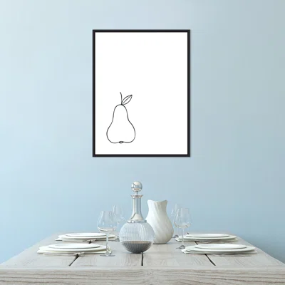 Simply Pear by Amanti Art Portfolio - Picture Frame Drawing Print on Canvas