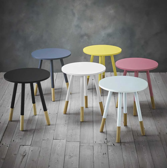 Occasional Lamp/Side Coffee Table in Choice Of Bright Modern Fun Colours. Free Delivery Uk