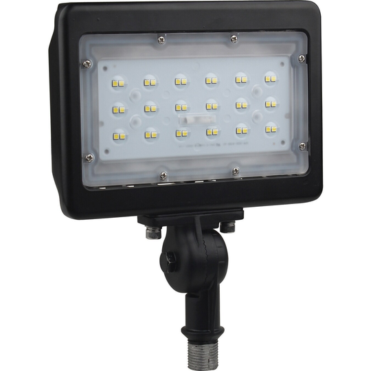 LED Medium Flood Light 30W 3000K Bronze Finish 100V-277V Dimmable - N/A