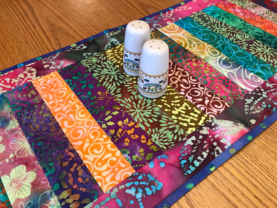 Batik Quilted Table Runner, Housewarming Gift, Decor