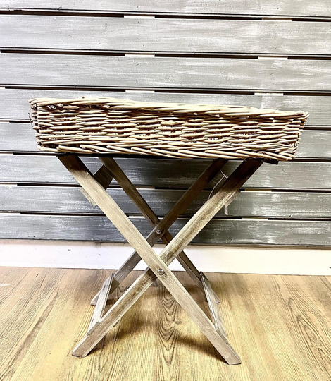 Beautiful Small Vintage Folding Table With Storage Basket. | Please Read Description | Price Is For One Unit