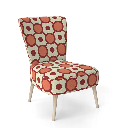 Designart 'Abstract Retro Geometrical Design IX' Upholstered Mid-Century Accent Chair