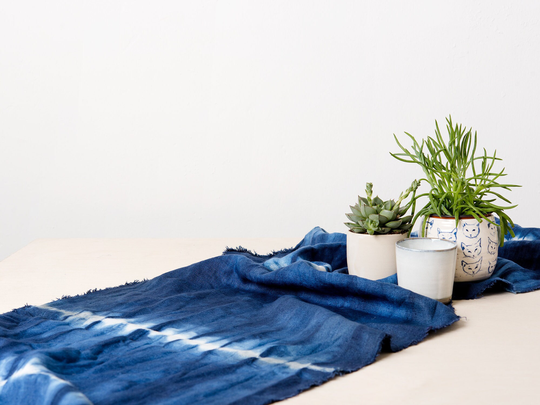 Indigo Table Runner, Shibori Table Runner For Weddings & Home