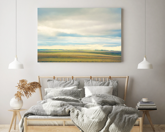 Peaceful Country Landscape | Colorful Landscape Large Wall Art Clouds Sky Serene Peaceful Nature