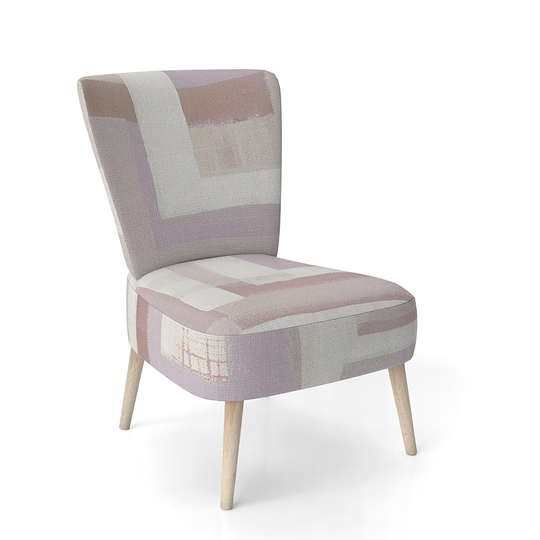 Designart 'Pink Geometric Form Windows I' Upholstered Transitional Accent Chair