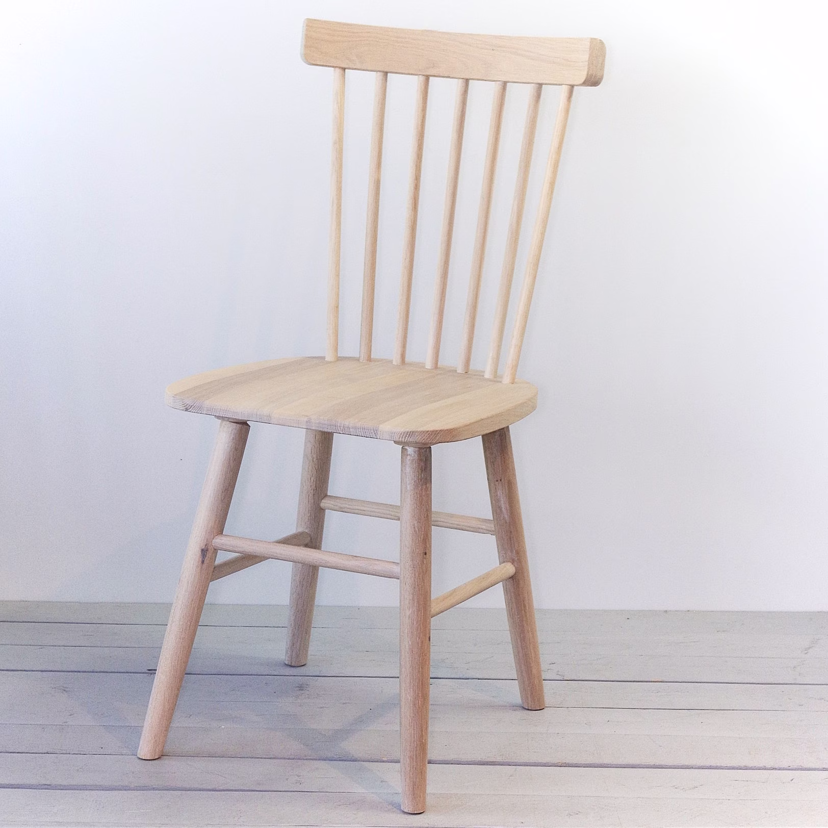 Set Of Two Solid Oak Wooden Chairs | Scandinavian Design Solid Chair Dining Oiled Scand