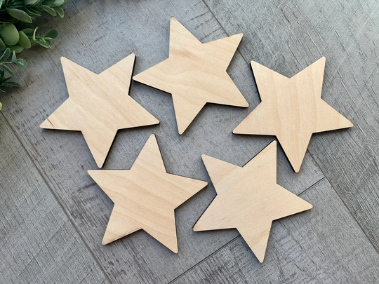 Stars, Unfinished Wood Star Blanks Diy Craft For Wood Crafts